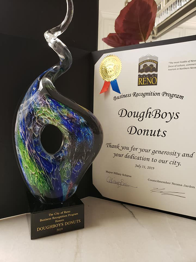 DoughBoys Donuts Reno award