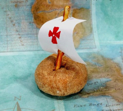 columbus day donut celebrate