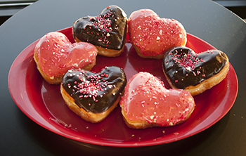 heart shaped donuts doughboys